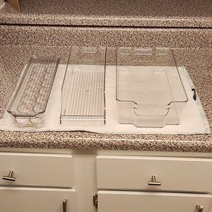 Set of 3 refrigerator food storage containers